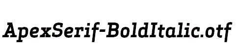 ApexSerif-BoldItalic