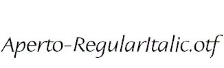 Aperto-RegularItalic