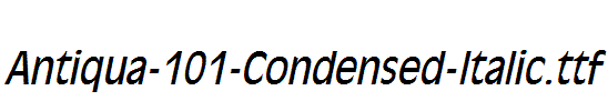 Antiqua-101-Condensed-Italic