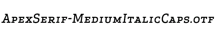 ApexSerif-MediumItalicCaps