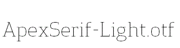 ApexSerif-Light