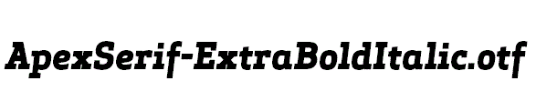 ApexSerif-ExtraBoldItalic