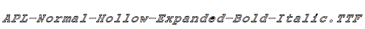 APL-Normal-Hollow-Expanded-Bold-Italic