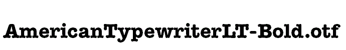 AmericanTypewriterLT-Bold