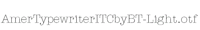 AmerTypewriterITCbyBT-Light