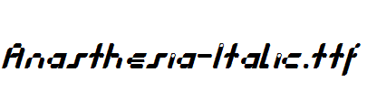Anasthesia-Italic