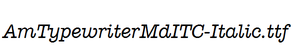 AmTypewriterMdITC-Italic