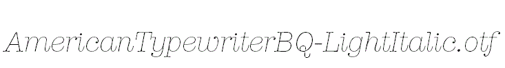 AmericanTypewriterBQ-LightItalic