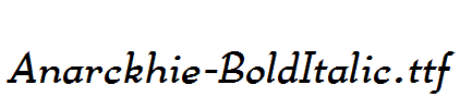 Anarckhie-BoldItalic