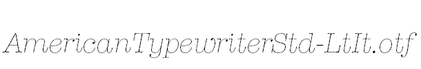 AmericanTypewriterStd-LtIt
