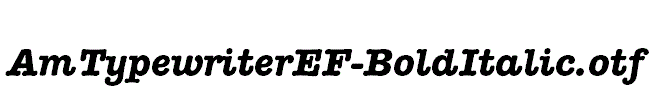 AmTypewriterEF-BoldItalic