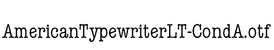 AmericanTypewriterLT-CondA
