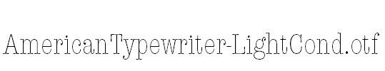 AmericanTypewriter-LightCond