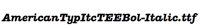 AmericanTypItcTEEBol-Italic