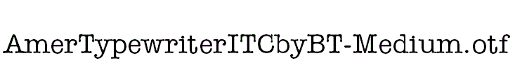 AmerTypewriterITCbyBT-Medium