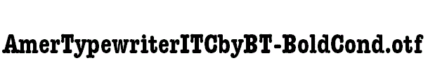 AmerTypewriterITCbyBT-BoldCond