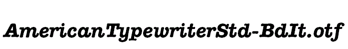 AmericanTypewriterStd-BdIt