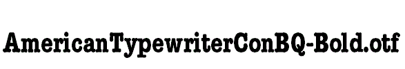 AmericanTypewriterConBQ-Bold