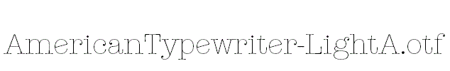 AmericanTypewriter-LightA