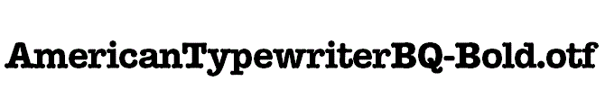 AmericanTypewriterBQ-Bold