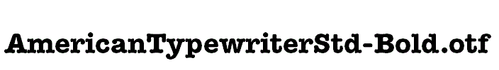 AmericanTypewriterStd-Bold