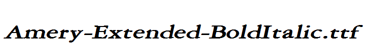Amery-Extended-BoldItalic