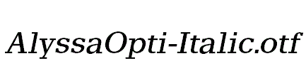 AlyssaOpti-Italic