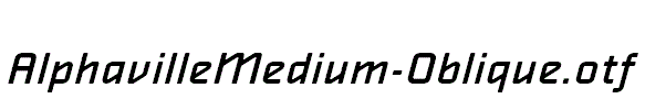 AlphavilleMedium-Oblique