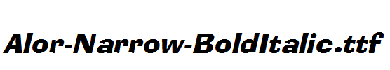 Alor-Narrow-BoldItalic