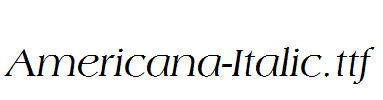 Americana-Italic