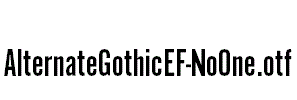 AlternateGothicEF-NoOne