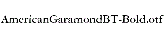 AmericanGaramondBT-Bold
