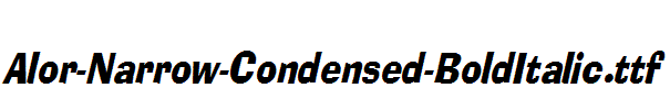 Alor-Narrow-Condensed-BoldItalic