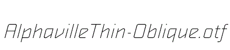 AlphavilleThin-Oblique
