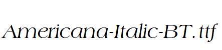 Americana-Italic-BT