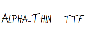 Alpha-Thin