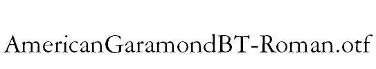 AmericanGaramondBT-Roman