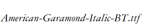 American-Garamond-Italic-BT