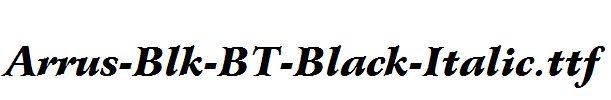 Arrus-Blk-BT-Black-Italic Arrus-Blk-BT-Black-Italic