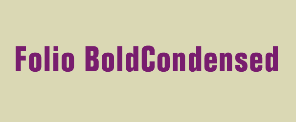 英文字体Folio_Bold_Condensed.ttf