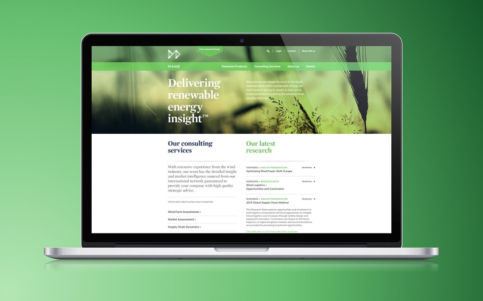 能源咨询公司MAKE Consulting品牌形象字体设计赏析