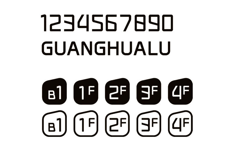 SOHO光华路二期Logo和导视设计字体设计赏析