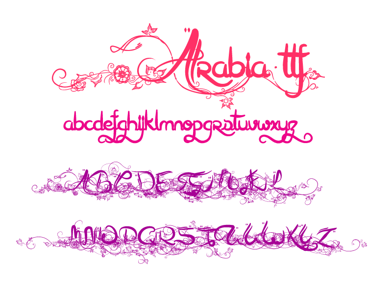 手写英文字体下载Arabia.ttf