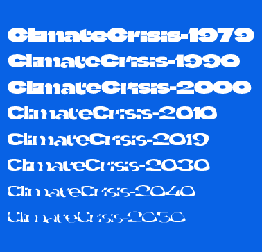 The Climate Crisis Font（气候危机字体）