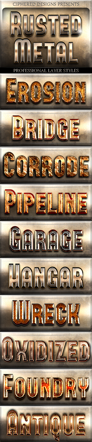 一批字体特效PSD文件