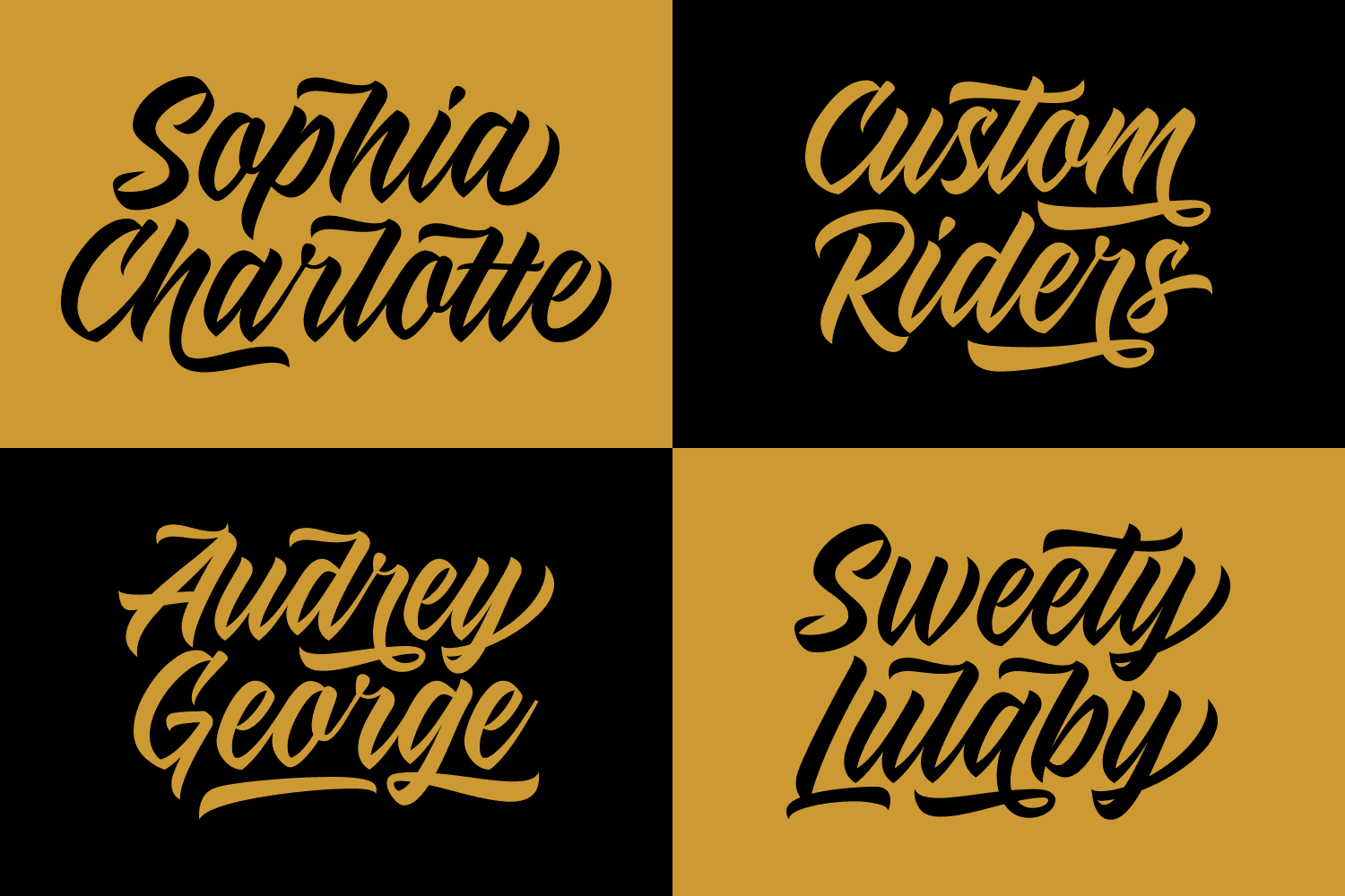 170款手写风格英文字体打包下载