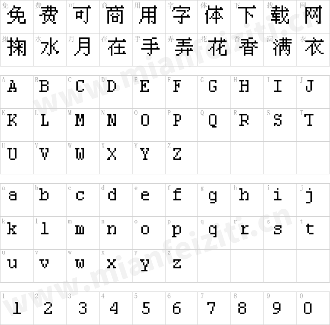 凤凰点阵体VonwaonBitmap12px