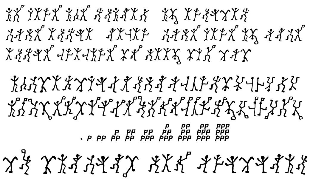 基于福尔摩斯系列短篇小说“跳舞的娃娃”的密码字体