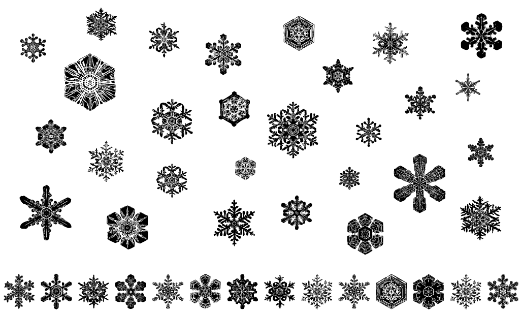 GL-SnowBentley雪花图案字体