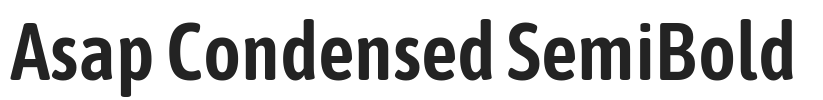 Asap Condensed SemiBold.ttf字体下载